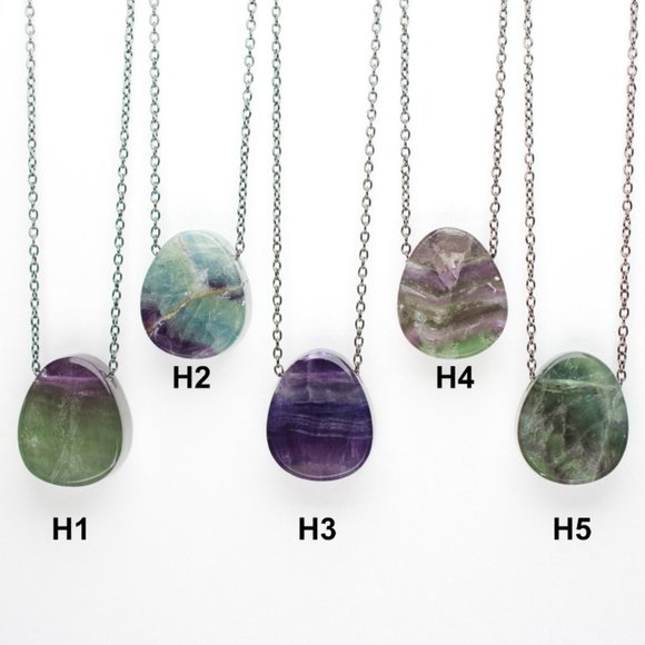 Fluorite Double Sided Pendants - Choose the Pendant you want - Picture 8 of 10